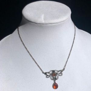 Amber Pendant Necklace